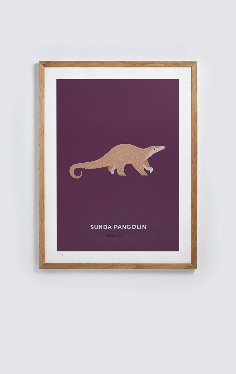 Sunda Pangolin screen print